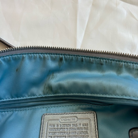 Metallic Pewter Coach Poppy Glam Tote - Picture 4 of 8